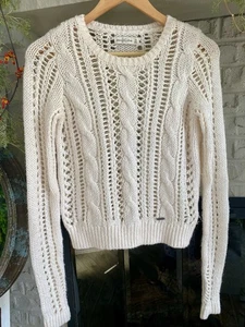ABERCROMBIE FITCH SUÉTER MUJER MARFIL TALLA XS - Imagen 1 de 2