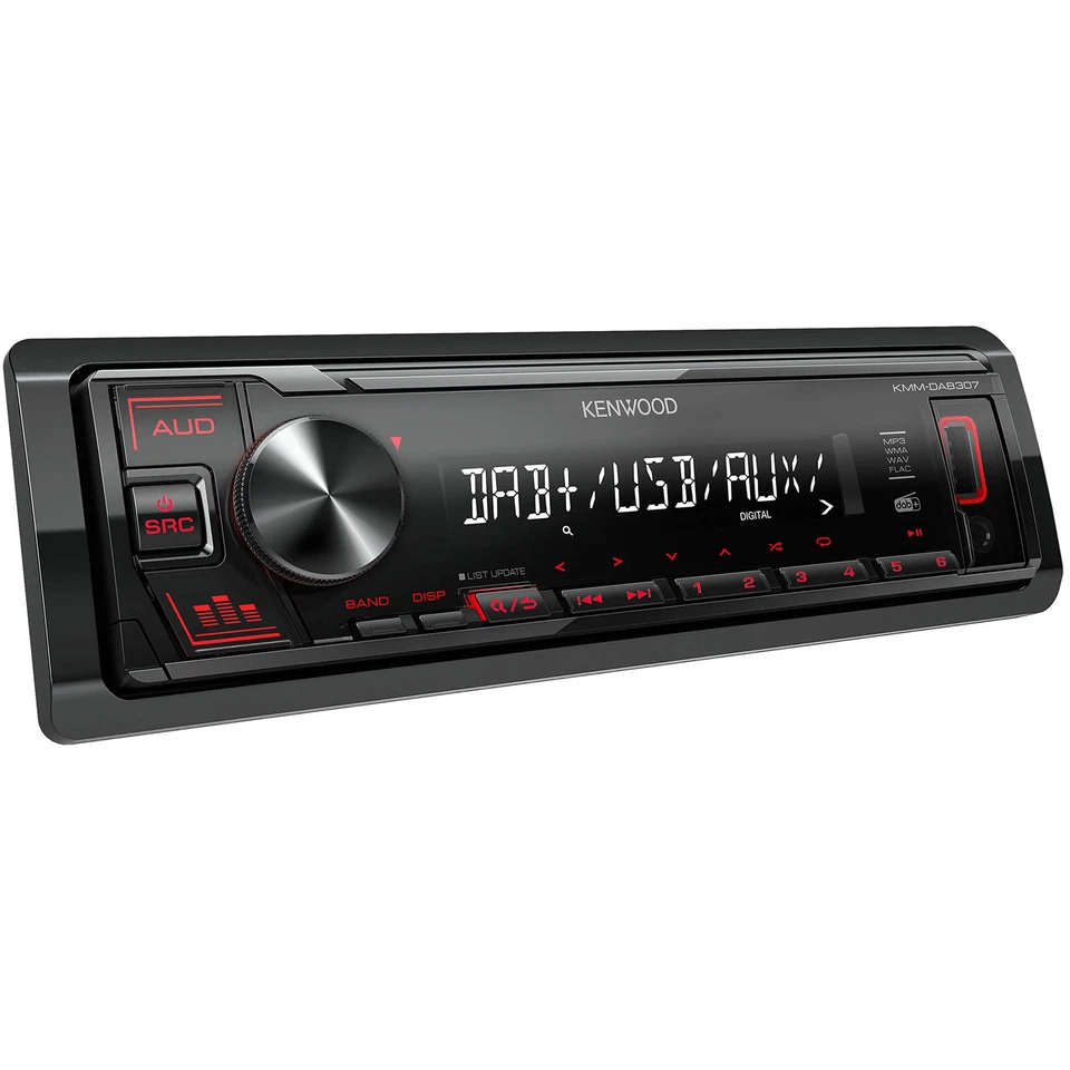Kenwood Autoradio KMM-DAB307 con DAB+, Ingresso USB/AUX Frontale, con (U2z) - Immagine 1 di 1