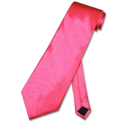 Corbata Covona Sólida Caliente Color ROSA FUCSIA Para Hombres Corbata de Cuello Fucsia Foto 1 de 2