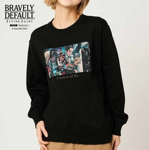 Bravely Default X Graniph Six-Person Conference Fleece Sudadera Negra - Imagen 1 de 10