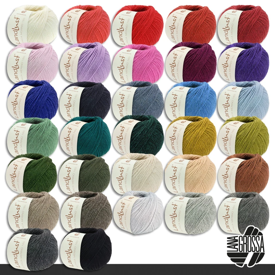 Lana Grossa 50 g Landlust Alpaka Merino 160 Wolle Stricken 32 Farben - Bild 1 von 1