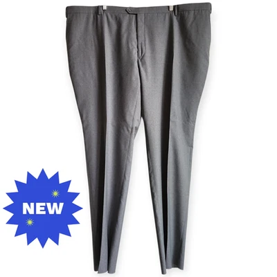 Calça social 54 cintura cinza curta Jos A Bank 1905 lã nova com etiquetas tamanho homem leve - Imagem 1 de 4