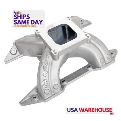 Trick Flow TFS-61600111, One Natural Aluminum Bbm B Intake Manifold W/4150 Carb  - Image 1 of 4
