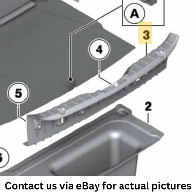 Tampa de soleira de carregamento de porta-malas BMW 520i 2011–2016 USADA FABRICANTE DE EQUIPAMENTO ORIGINAL 51479163190 - Imagem 1 de 4