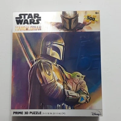 Rompecabezas Prime3D Star Wars The Mandalorian: Mando & Grogu 500 piezas 24 x 18 pulgadas NUEVO Foto 1 de 4