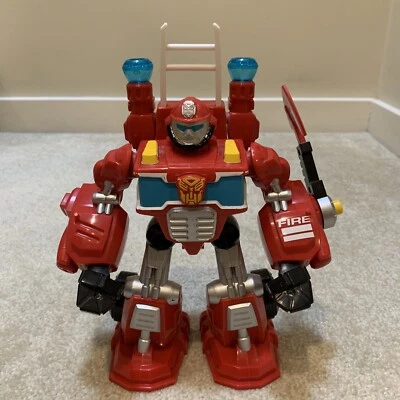 Transformers Rescue Bots Heatwave Fire Bot 10" Toy Figure Talks Playskool Heroes - Image 1 of 4