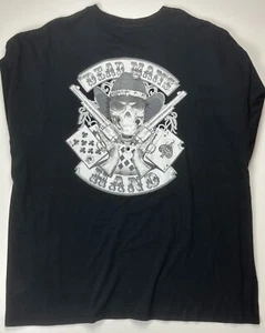 T Shirt 3XL Mens Aces And Eights Dead Mans Hand Cowboy Skull On Brand Name Biker - Picture 1 of 8