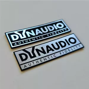 Dynaudio - Sticker Case Badge Decal - Chrome Reflective - Two Emblems - Picture 1 of 4