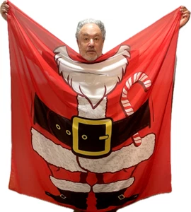GIANT 55" SANTA SUIT RED SILK Jumbo Magic Trick Production Christmas Table Cover - Picture 1 of 17