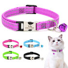 Small Nylon Dog Cat Collars Personalised Reflective Free Engraved Name ID & Bell