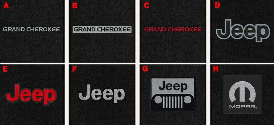¡Nuevo! Alfombrillas Jeep Grand Cherokee Velourtex 1993-2010 negras con logotipo bordado Foto 1 de 4