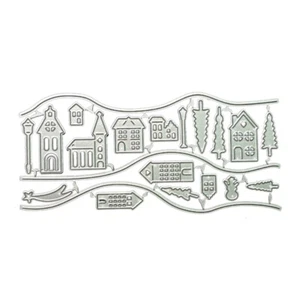 House Metal Cutting Dies Stencil DIY Scrapbooking Album Paper Card Template Mold - Picture 1 of 8