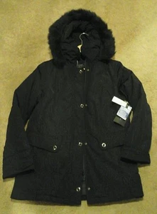 Fennelli Gallery black winter hooded coat sz8 BNWT free postage ( F65 - Picture 1 of 5