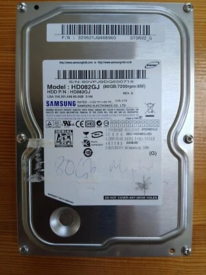 Samsung HD082GJ 80GB 3.5 inch SATA Internal Hard Drive 7200RPM 8 MB - Image 1 of 3