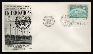 UN #70 8c U.N. Flushing Meadows, Fleetwood FDC **ANY 5=FREE SHIPPING** - Picture 1 of 1