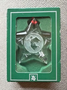 WMF Christmas 24% Lead Crystal Flat Star Angel Ornament Approx 3” MadeIn Germany - Picture 1 of 6