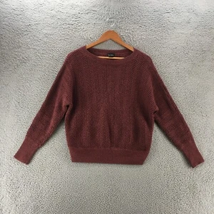 Nicole Miller Pullover Sweater Womens M Brown Viscose Blend Long Sleeve Knitted - Picture 1 of 12