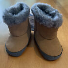 Oshkosh Faux Fur Trimmed Brown Soft Boots Unisex Size 9-12M Nwt (Mcl)