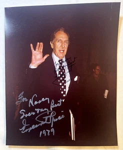 VINCENT PRICE AUTOGRAPHED PHOTO 8x10 COLOR VTG Actor Double SIgned Inscribed - Picture 1 of 2