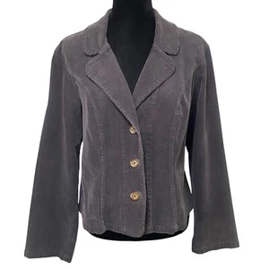 Cut Loose Charcoal Gray Corduroy Blazer Jacket Size Small - Picture 1 of 5