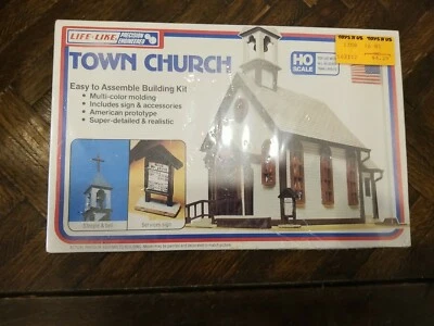 HO Scale Life-Like #433-1350 Town Church Building Kit - Sealed, Vintage - Image 1 of 4