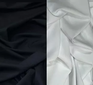 Plain Poly Viscosse Fabric Rayon Dress Craft Draping Lining Fabric 137cm wide - Picture 1 of 10