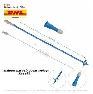 ANS Malecot Catheter 14fr/ 30cm Sterilized Set of 5 - Picture 1 of 8