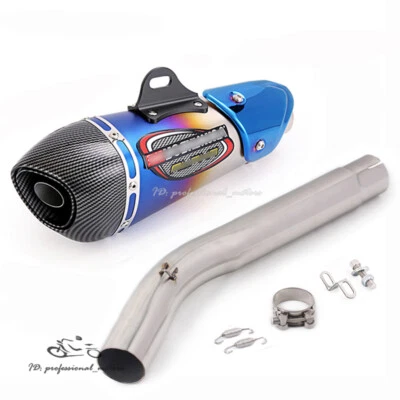 Sistema modificado tubo medio escape silenciador azul silenciador para Suzuki GSXR1000 2005-2006 Foto 1 de 4