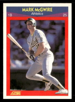 Mark McGwire 1990 Score 100 Superstars  Card #25 Oakland Athletics - Image 1 of 2