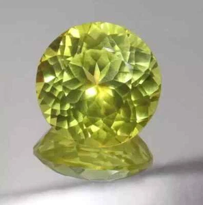 Zafiro amarillo natural de Ceilán certificado A+ 9,65 quilates+ piedra preciosa suelta GK corte redondo - Imagen 1 de 6