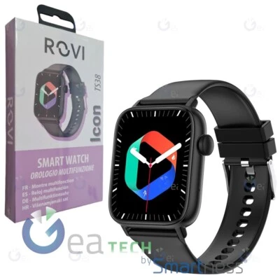 Rovi Smartwatch ICON TS38 Horloge Multifonction Écran 1,83 " Bluetooth Noir - Photo 1/2