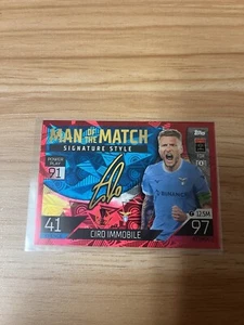 2022-23 Topps Match Attax UEFA Ciro Immobile MOTM Signature Style Red #447 - Picture 1 of 2
