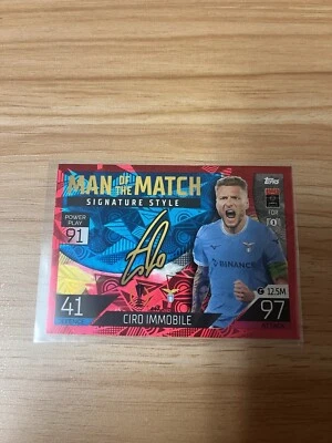 2022-23 Topps Match Attax UEFA Ciro Immobile MOTM Signature Style Red #447 - Image 1 of 2