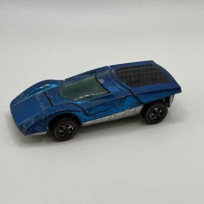 Hot Wheels 1970 Redline Blue Ferrari 512S Vintage Rare Diecast Car Original - Image 1 of 4