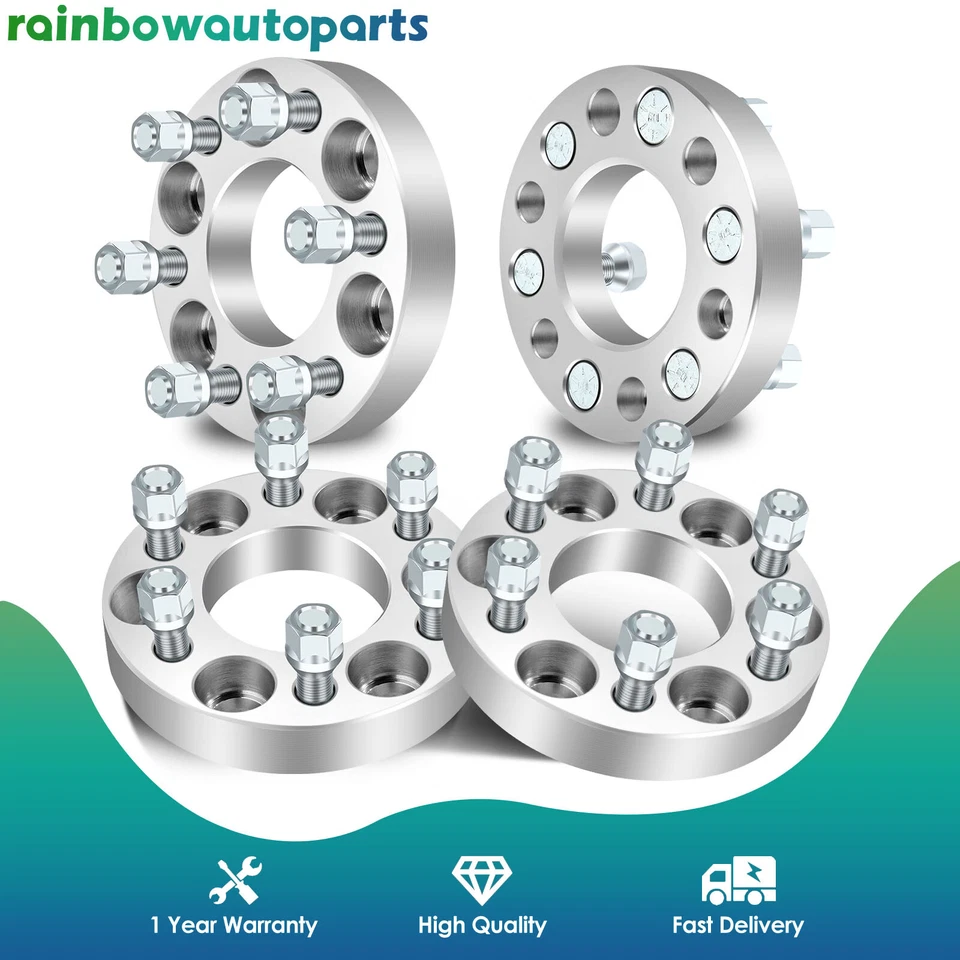4PC 1" 6x4.5 6x114.3 Wheel Spacers 1/2"x20 71.5mm For Dodge Dakota Durango Viper - Image 1 of 4