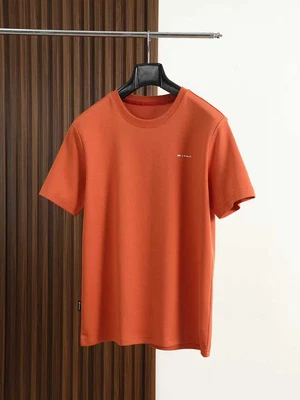 camiseta masculina de manga curta kiton com pulôver de gola de imprensa alfabeto - Imagem 1 de 4