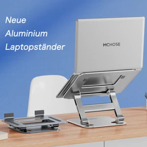 Laptop Ständer Aluminium stabil stufenlos verstellbar hohe Belastbarkeit Tablet - Bild 1 von 10