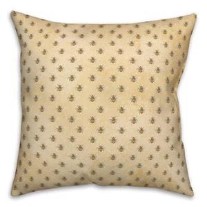 Creative Products Bee Pattern 20 x 20 Spun Poly Pillow - Picture 1 of 3