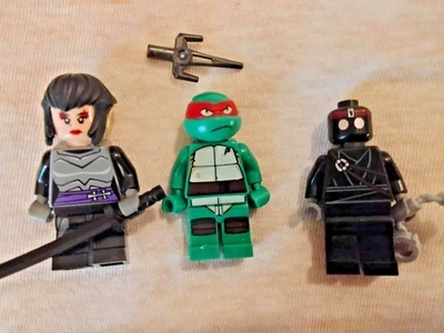 LEGO TMNT Minifigura Lote De 3 # RAPHAEL, KARAI Tortugas Ninja Adolescentes Mutantes Foto 1 de 4