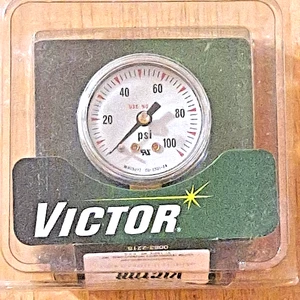 VICTOR 1424=0148 1 1/2" x 100  PSIG GAUGE NEW NOS FREE SHIPPING - Picture 1 of 7