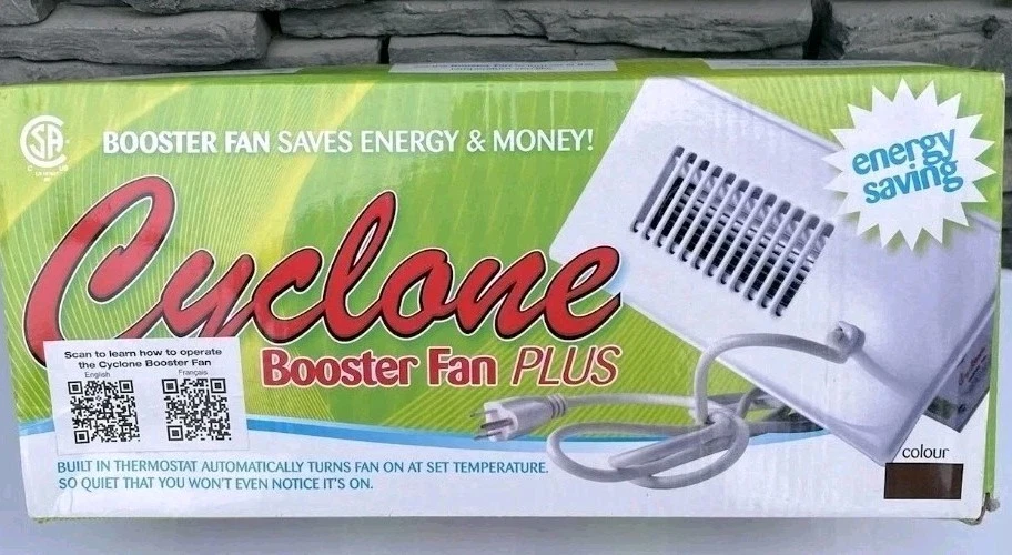 Cyclone Booster Fan Plus In Brown  for vents 3" x 10" and 4" x 10" NEW  - Image 1 of 2