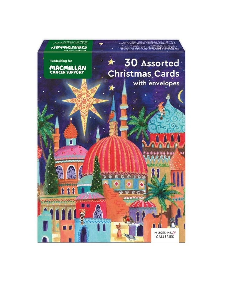 MUSEUMS & GALLERIES Macmillan Cancer Support - 30 Assorted Charity Christmas Cards with Envelopes