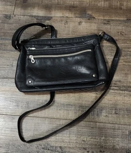 Pre-owned Relic Black Shoulder Purse. See Pictures For Wear On Top & Edges Bx 37 - Picture 1 of 9