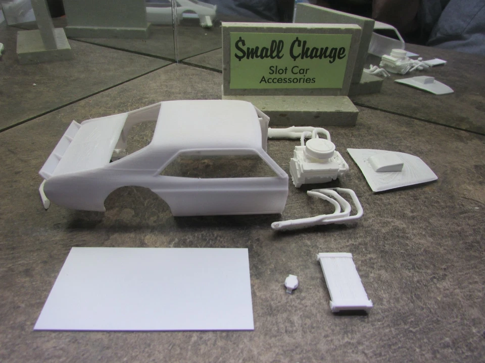 NEW 1/24 3D PRINTED 69 NOVA RACE SLOT CAR / MODEL BODY. FREE SHIPPING. - Image 1 of 1