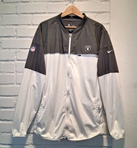 Nike Las Vegas Raiders On Field Apparel Full Zip Jacket Lightweight Mens XL - Picture 1 of 8
