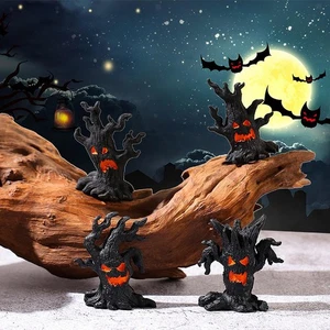 Lot De 4 Figurines Décoratives D&#39;Halloween Pour Entrée, Cheminée, - Picture 1 of 7