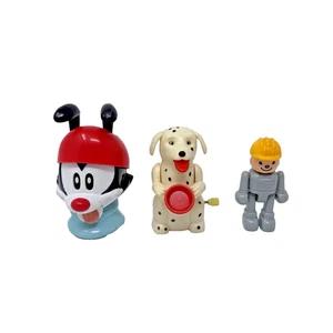 Vintage Toy Lot Animaniacs Yakko, Wind UpDalmatian Puppy, Playmobil Worker 1990s - Picture 1 of 15