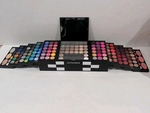 SEPHORA Blockbuster MAKE UP Palette Foldout Slide Black White CASE Mirror *FLAW* - Bild 1 von 21