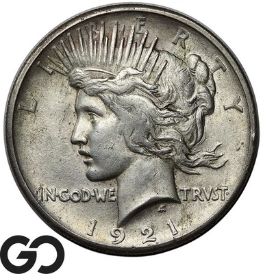 1921 Peace Dollar, Key Date First Year Issue - Image 1 of 2
