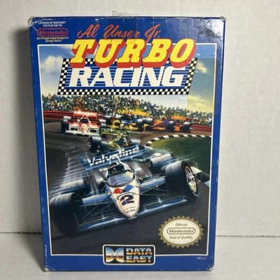 oval seal Al Unser Jr.'s Turbo Racing complete in box nintendo nes game nr-MINT - Image 1 of 4